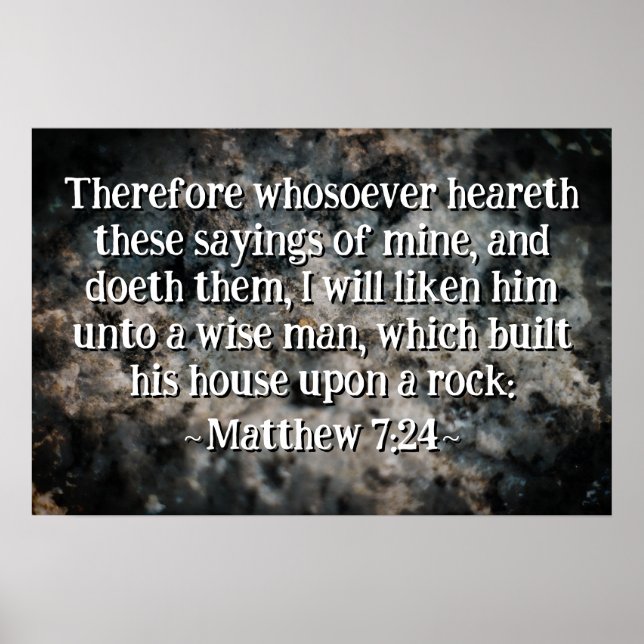 Matthew 7:24 poster (Front)