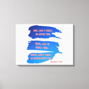 Matthew 7:7 Bible Verse KJV Wall Art