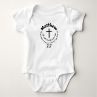 Matthew 7:7 Circular Bible Verse And Centre Cross