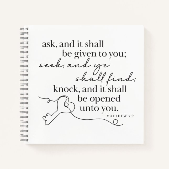 MATTHEW 7:7 - Journal (Front)