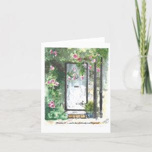 Matthew 7:8 Notecard..."To him who knocks... Thank You Card