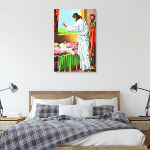 Matthew 8:14-15 Healing Peter's Mother-in-Law Canvas Print