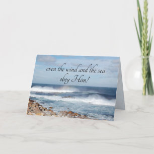Matthew 8:27 Jesus calms the storm, Bible Verse Card