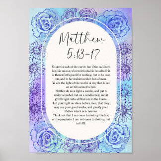 Matthew Bible Verse WallArt  Poster
