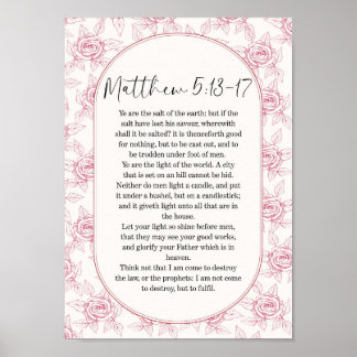 Matthew Bible Verse WallArt  Poster