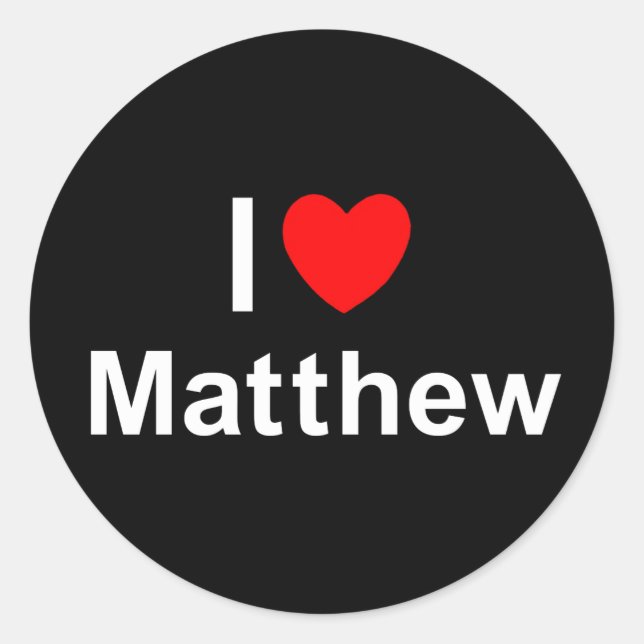 Matthew Classic Round Sticker (Front)