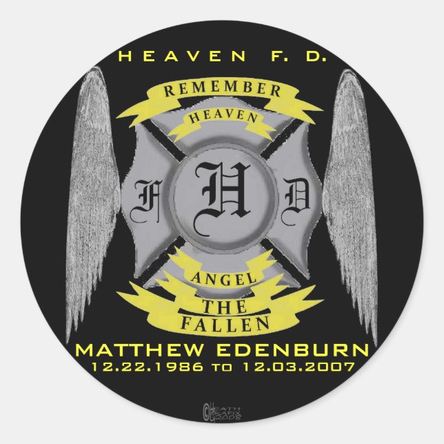 MATTHEW EDENBURN MEMORIAL STICKER (Front)