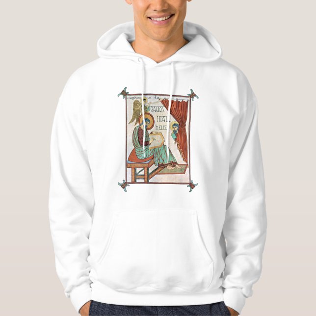 Matthew From Lindisfarne Medieval Manuscript Hoodie (Front)