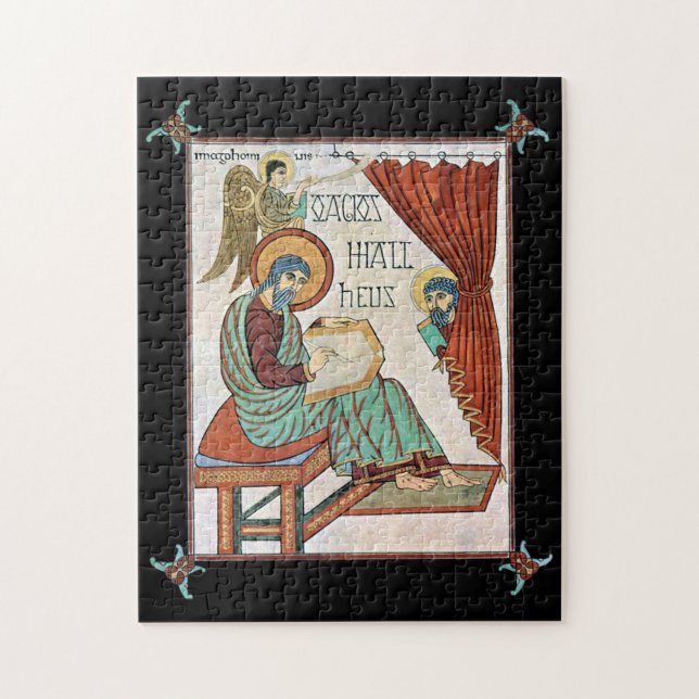 Matthew From Lindisfarne Medieval Manuscript Jigsaw Puzzle (Vertical)
