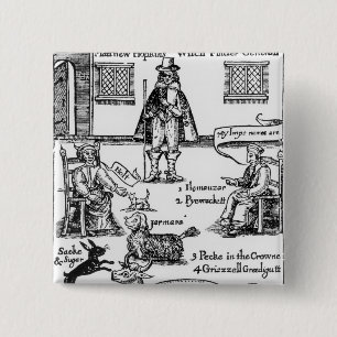 Matthew Hopkins, the Witchfinder General 2 Inch Square Button