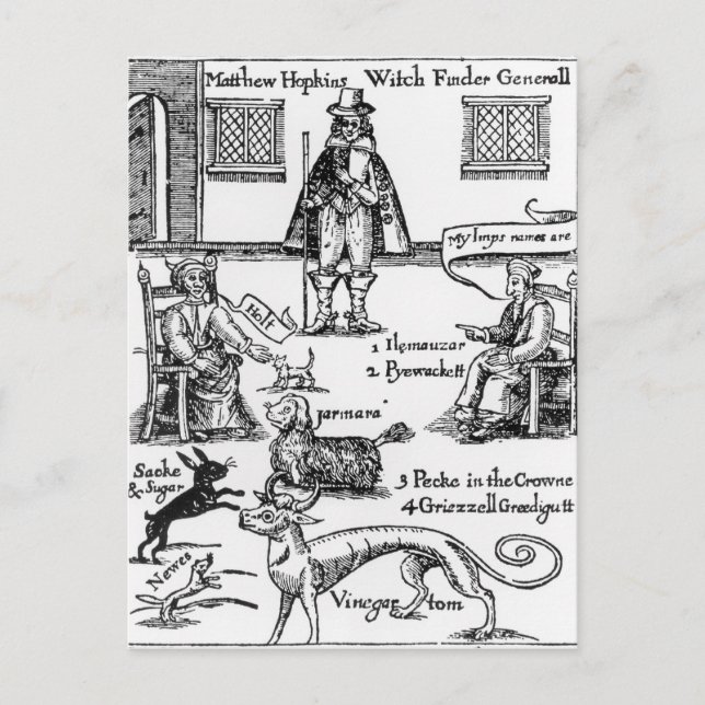 Matthew Hopkins, the Witchfinder General Postcard (Front)