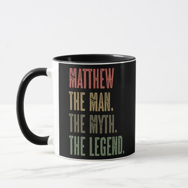 MATTHEW the Man the Myth the LEGEND FUNNY Men Mug (Left)