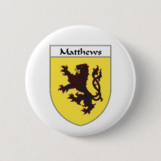Matthews Coat of Arms/Family Crest 2 Inch Round Button
