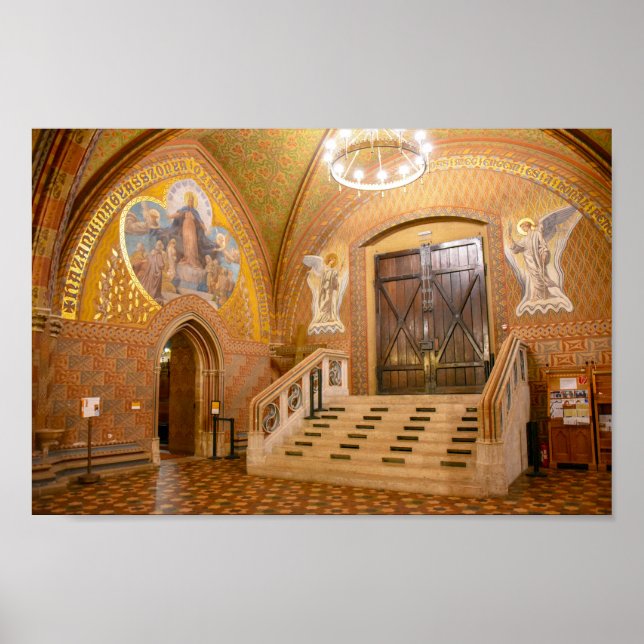 Matthias Church Vestibule, Budapest, Hungary Poster (Front)