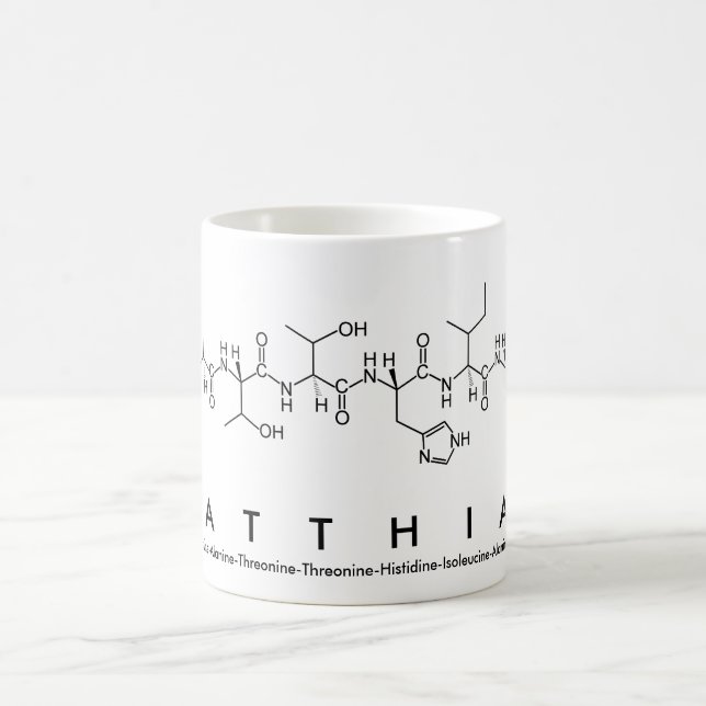 Matthias peptide name mug (Center)
