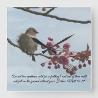 Matthieu 10:29 Verset Bible Horloge murale