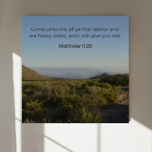 Matthieu 11:28 KJV décoration murale – Affiche d'É