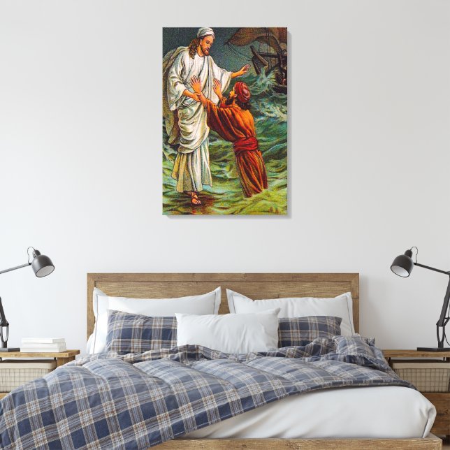 Matthieu 14:28-33 Seigneur, Sauvez-Moi Toile (Insitu(Chambre))