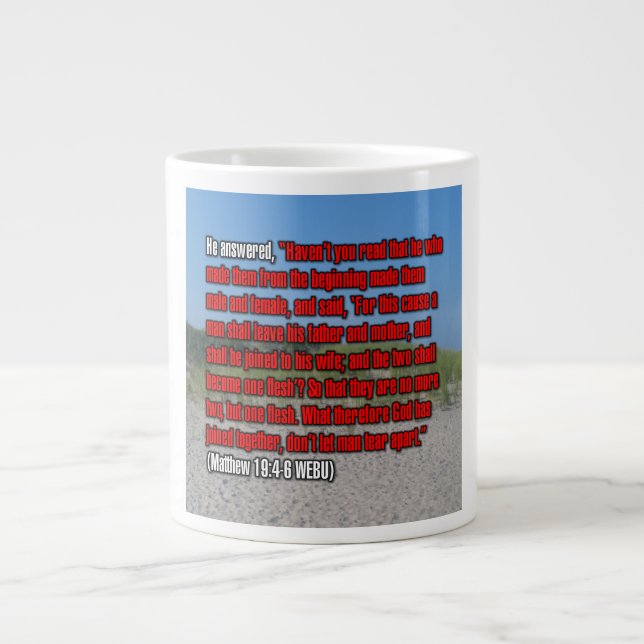 Matthieu 19:4-6 WEBU Mug (Devant)