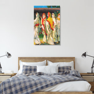 Matthieu 25:1-13 La toile Vierge Foolish et Sise