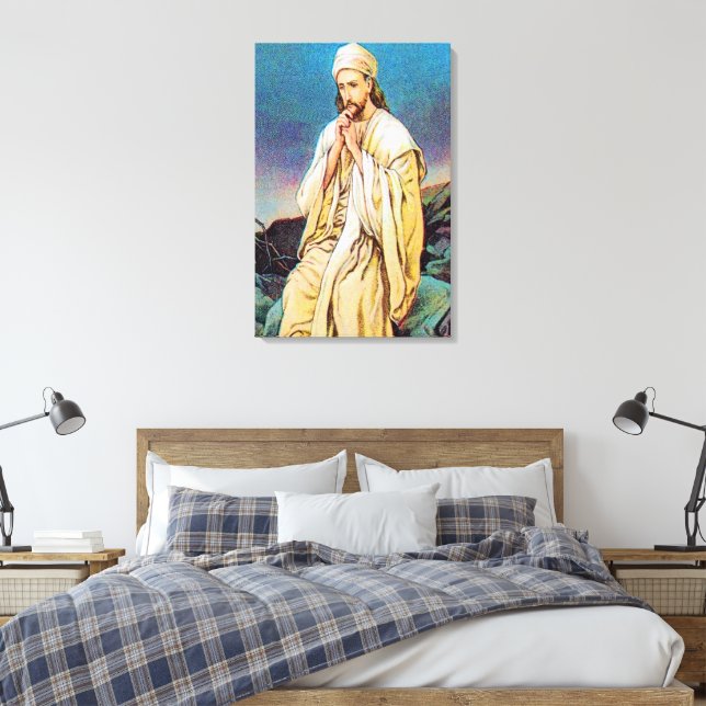Matthieu 4:1-11 Satan Tempts Jésus Enveloppé Toile (Insitu(Chambre))