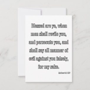Matthieu 5:11 KJV Bible Verse Carte de voeux