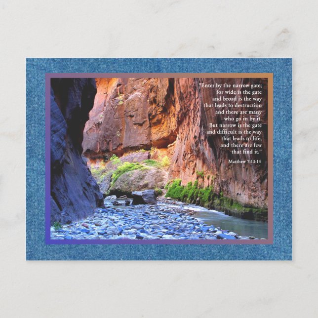 Matthieu 7:13-14 Cartes de porte étroites (Devant)