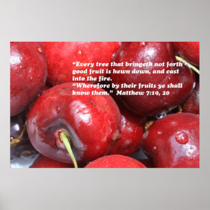 Matthieu 7:19, 20 Ecriture Poster