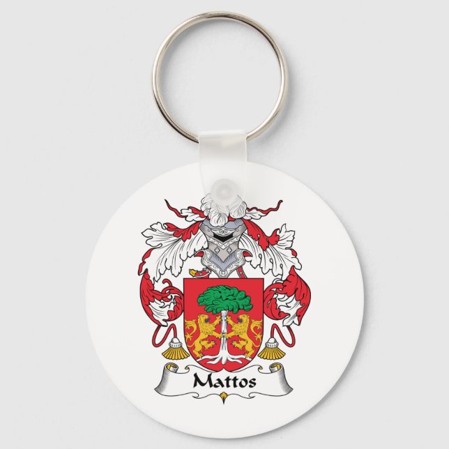 Mattos Family Crest Keychain (Front)