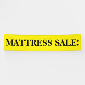 Mattress sale simple black yellow banner sign
