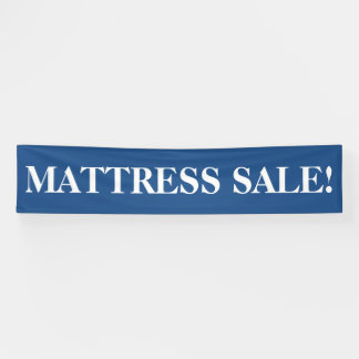 Mattress sale simple blue white banner sign