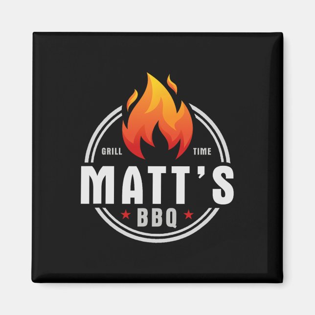 Matt's Bbq  Magnet (Front)
