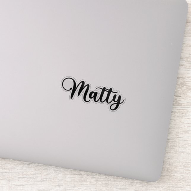 Matty Name - Handwritten Calligraphy (Detail)