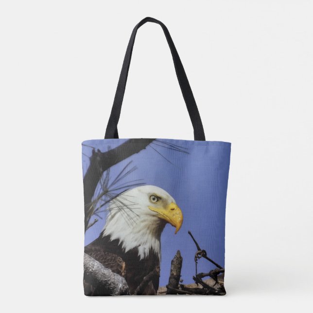 Mature Bald Eagle (2 Pics) Tote Bag (Back)