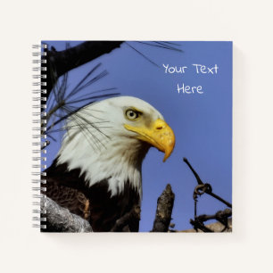 Mature Bald Eagle in Nest *Personalize* Notebook