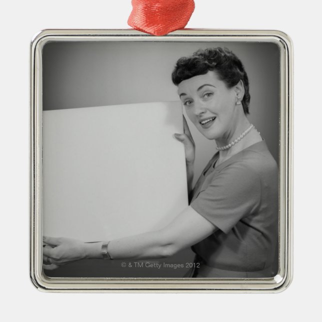 Mature Woman Metal Ornament (Front)