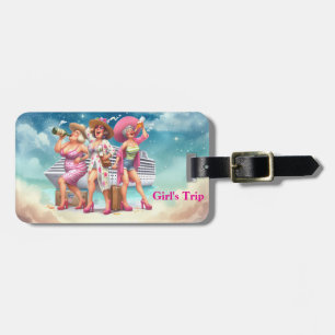 Mature Woman's Cruise Luggage Tag Personalize