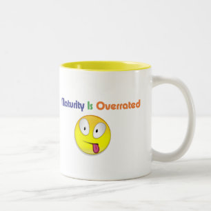 Maturity Is Overrated Two-Tone Coffee Mug