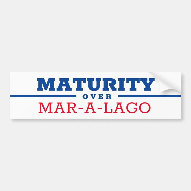 Maturity Over Mar-a-Lago Bumper Sticker (Front)