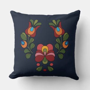 Matyo Embroidery Design  Throw Pillow