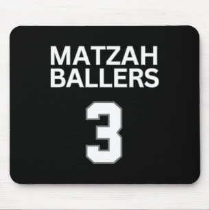 Matzah Ballers 3 Funny Jewish Pun Basketball Team  Mouse Pad