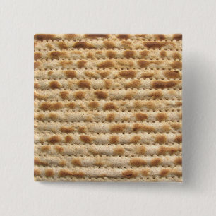 Matzah biscuit flatbread 2 inch square button
