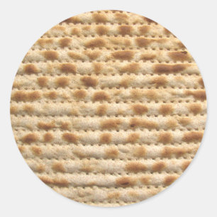 Matzah biscuit flatbread classic round sticker