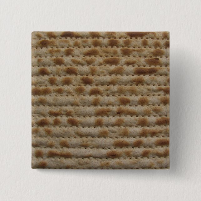 Matzah button/ badge 2 inch square button (Front)