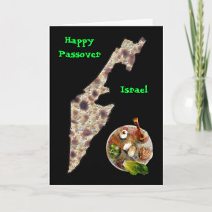 Matzah Israel & Seder Plate Card