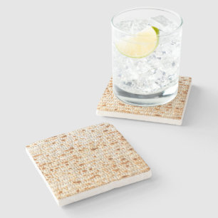 Matzah Magnified Passover Stone Coaster
