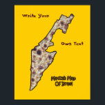 Matzah Map Of Israel - Write Your Own Text Poster<br><div class="desc">The Yehudis L Store has created hundreds of Jewish products and is constantly expanding. Tell your friends and send them our link: http://www.zazzle.com/YehudisL*</div>