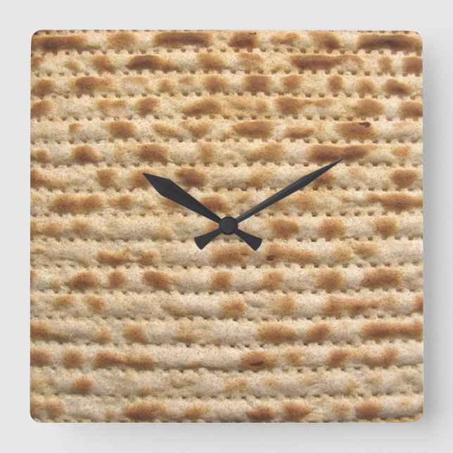 Matzah Square Wall Clock (Front)