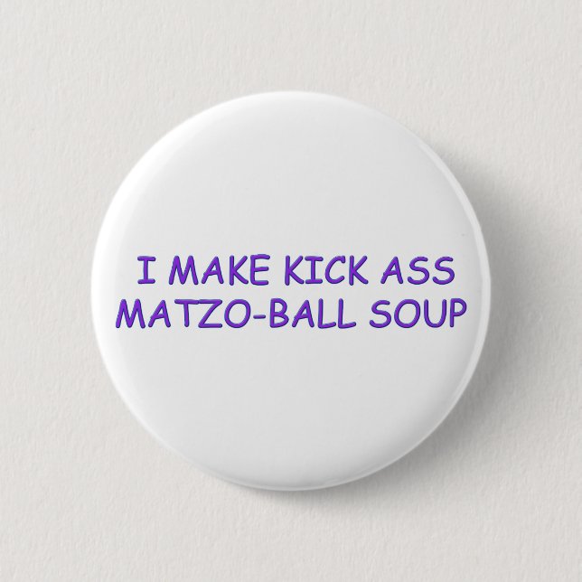 MATZO-BALL MASTER 2 INCH ROUND BUTTON (Front)