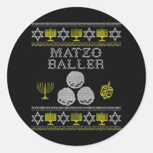 Matzo Baller Funny Hanukkah s Matzah Balls Classic Round Sticker